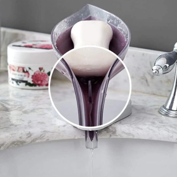 Soap Tray self draining Leaf soap Box Storage soap Box Rack Leaf Laundry soap Box with Suction Cup, Suitable for Bathroom and Kitchen Plastic Tray Rack (1 Pc) - Image 7