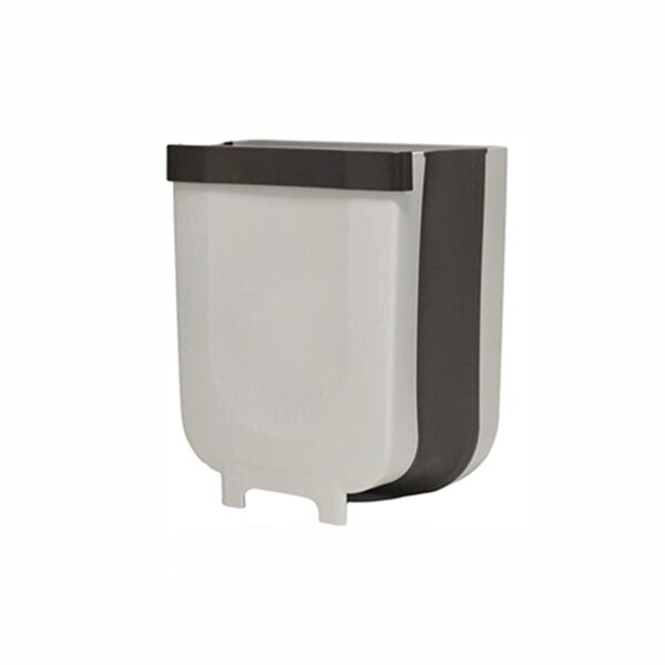 Hanging Trash Can for Kitchen Cabinet Door, Small Collapsible Foldable Waste Bins, Hanging Trash Holder for Bathroom Bedroom Office Car, Portable. - Image 4