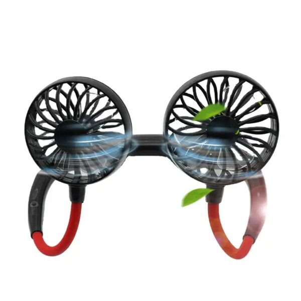 Hand Free Personal Fan - Portable USB Battery Rechargeable Mini Fan - Headphone Design Wearable Neckband Fan Necklance Fan Cooler Fan for Home, Sport, Camping, Beach, Travel, Office - Image 6