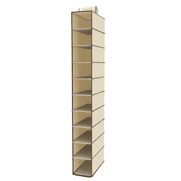 10 Tier Multipurpose Storage Rack, Foldable, Collapsible Fabric Wardrobe Organiser for Clothes - Image 4