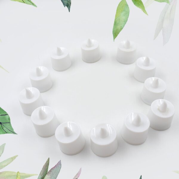 Pink Flameless LED Tealights, Smokeless Plastic Decorative Candles - Led Tea Light Candle For Home Decoration (Pack Of 12pc) ( Diya , Divo , Diva , Deepak , Jyoti) - Image 5