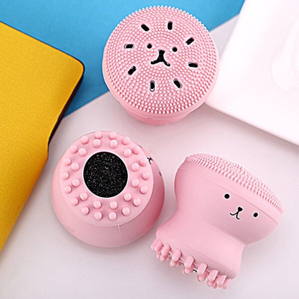 Facial Cleansing Brushes, Cute Octopus Shape Silicone Face Scrubber Massager Skincare Tool (1PC) - Image 7
