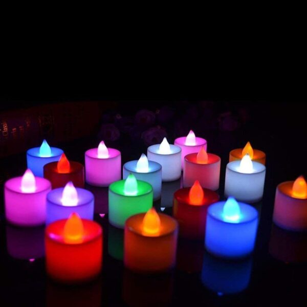 Multicolor LED Tealights Candles (24 Pack): Festive Decorations - Image 7