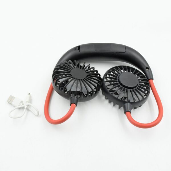 Hand Free Personal Fan - Portable USB Battery Rechargeable With Battery Comaprtment Mini Fan - Headphone Design Wearable Neckband Fan Necklance Fan Cooler Fan for Home, Sport, Camping, Beach, Travel, Office (Battery Not Included) - Image 4