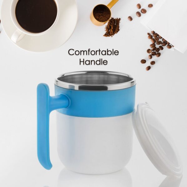 Stainless Steel Lid Cover Hot Coffee/Tea Mug Hot Insulated Double Wall Stainless Steel, Coffee and Milk Cup with Lid - Coffee Cup (1 Pc ) - Image 6