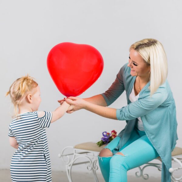 Heart shaped balloons Kinds of Rainbow Party Latex Balloons for Birthday / Anniversary / Valentine's / Wedding / Engagement Party Decoration Multicolor (20 Pcs Set) - Image 4