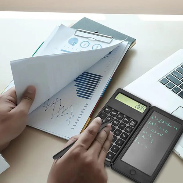Foldable Calculator With 6 Inch LCD Tablet Digital Drawing Pad Stylus Pen Erase Button Lock Function Smart Calculator   -01 - Image 7