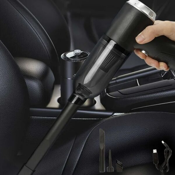 3 in 1 Car Mini Vacuum Cleaner with Blower Wireless Portable Rechargeable Handheld High Power Suction Vacuum Cleaning Machine for Home Car Computer Keyboard Cordless Air Blowing Dusting - Image 4