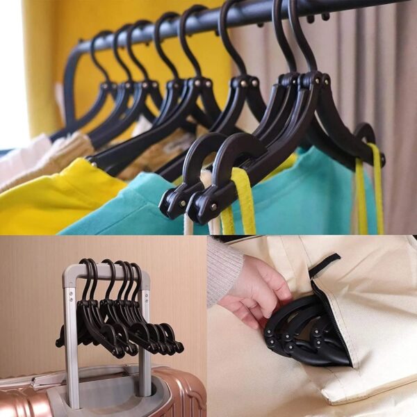 10 Pcs Portable Folding Clothes Hanger Creative Travel Easy to Carry Clothes Hanger for Adults and Children - Image 4