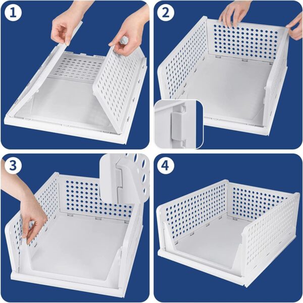 Clothes Organizer 4 layer Drawer for Wardrobe Cupboard Organizer for Clothes Foldable and Stackable Closet Organizer Drawer Organizer for Clothes Multi Purpose Plastic Drawer - Image 6