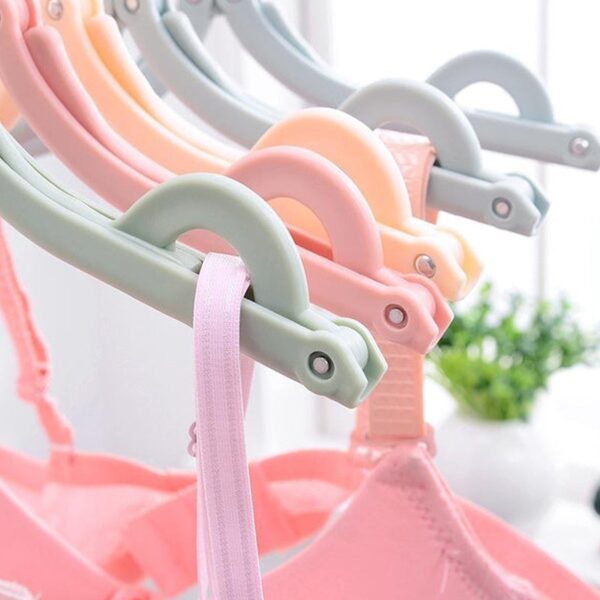 10 Pcs Portable Folding Clothes Hanger Creative Travel Easy to Carry Clothes Hanger for Adults and Children - Image 3