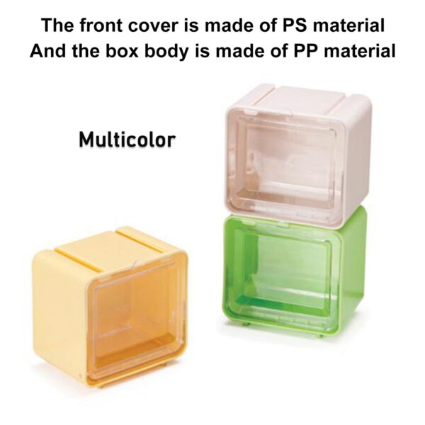Storage Box Storage Container Tape Storage Boxes Durable Convenient Plastic Transparent Lid Visible Tape Storage Box / Case for Office - Image 8