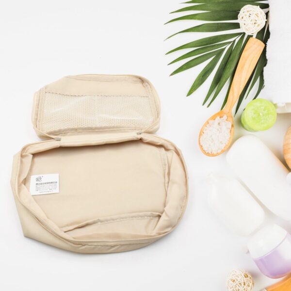 Travel Wash Bag Multi-Functional Waterproof Cosmetic Storage Bag Handheld Foldable Hook Cosmetic Bag with Zipper Closure Handbag Portable Classification Bags(1 Pc Mix Design) - Image 8