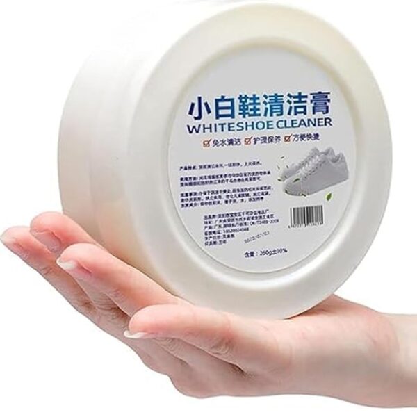 Stain Remover Cleansing Cream for Shoe Polish Sneaker Cleaning Kit Shoe Eraser Stain Remover White Rubber Sole Shoe Cleaner White Shoe Cleaning Cream Stain Remover (260 Gm) - Image 4