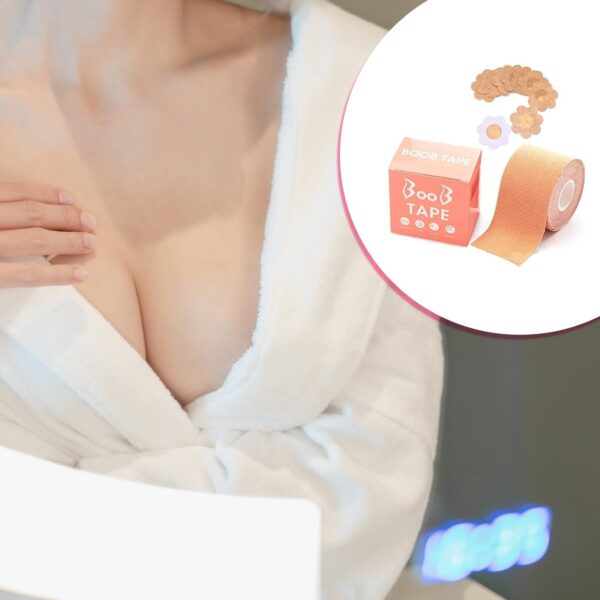 Boob Tape with Nipple Covers: Cotton, Breathable, Lift & Support (5m, 10 Pairs) - Image 8