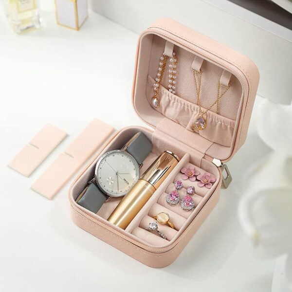 Mini PU Leather jewellery Box for Travel & Storage - Image 10