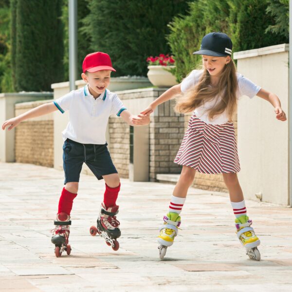 Inline Skates With Led Flashing Light Wheel With Adjustable Length Skate Premium High Quality Skates Pair (Roller Skate , Skating) - Image 9