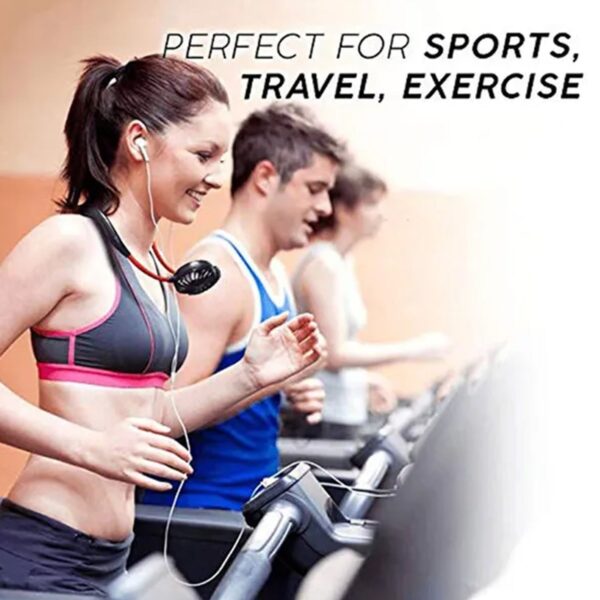 Hand Free Personal Fan - Portable USB Battery Rechargeable With Battery Comaprtment Mini Fan - Headphone Design Wearable Neckband Fan Necklance Fan Cooler Fan for Home, Sport, Camping, Beach, Travel, Office (Battery Not Included) - Image 11