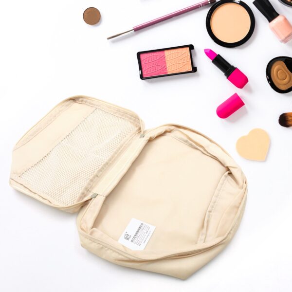 Travel Wash Bag Multi-Functional Waterproof Cosmetic Storage Bag Handheld Foldable Hook Cosmetic Bag with Zipper Closure Handbag Portable Classification Bags(1 Pc Mix Design) - Image 11