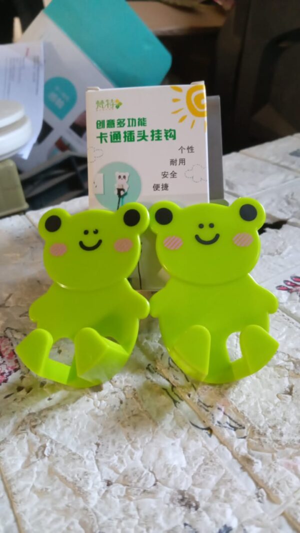 Plastic Adhesive Cable Plug Hook Bathroom Power Plug Socket Holder for  office, home and restaurant use 2 pc Set - Image 8