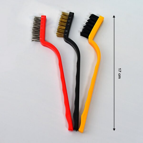 3-Piece Mini Wire Brush Set: Tackle Tough Cleaning Jobs (Multi-Material) - Image 9