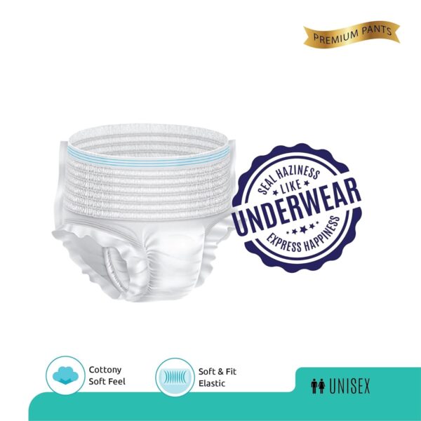 Medium-Large Senior care Adult Pull Up Diaper Pants (Waist Size (70-115 Cm | 28 -45 Inch) Adult Diapers  (Medium-Large M-L10Pc) - Image 6