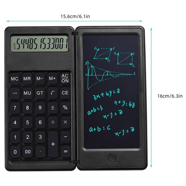 Foldable Calculator With 6 Inch LCD Tablet Digital Drawing Pad Stylus Pen Erase Button Lock Function Smart Calculator   -01 - Image 4