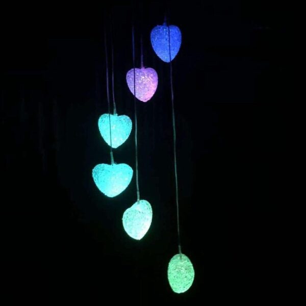 Solar Powered Wind Chimes with Lights: Outdoor Garden Decor (6 LED) - Image 3
