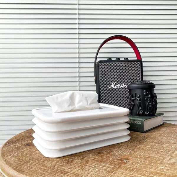 Tissues Holder Silicone Simple Tissue Box Tissues Cylinder Tissues Cube Box Tissue Holder for Bathroom Office Car Bedroom for Bathroom Room Office Car - Image 8
