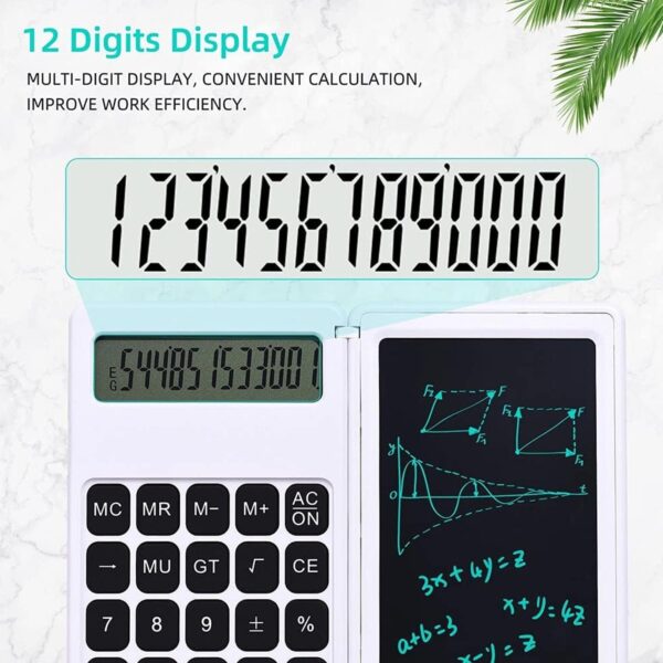 Foldable Calculator With 6 Inch LCD Tablet Digital Drawing Pad Stylus Pen Erase Button Lock Function Smart Calculator   -01 - Image 13