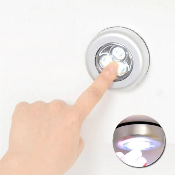 3 LED CORDLESS STICK TAP WARDROBE TOUCH LIGHT LAMP (1 Pc) - Image 5
