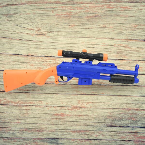 Big Plastic Toy Gun for Kids - 22 Inch Gun Toy for Kids Shooting Gun with 6 fence arrows Kids Toy Return Gift Item, Shot Air Gun For Diwali Gift, Birthday Gift (22Inch) - Image 3