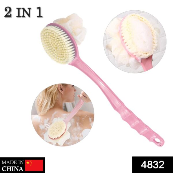 2in1 Bath Brush With Long Handle - Image 2