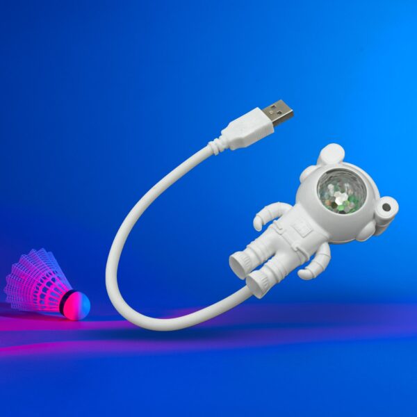 USB Intelligent Voice Projector Astro Night Light  Projector, Galaxy Light Star Projector, Cartoon Light, LED Light, Desk Lamp, Mini Night Light, Cartoon Reading Lamp, USB Port for Kids Room Adults Bedroom Party Gaming Room - Image 5