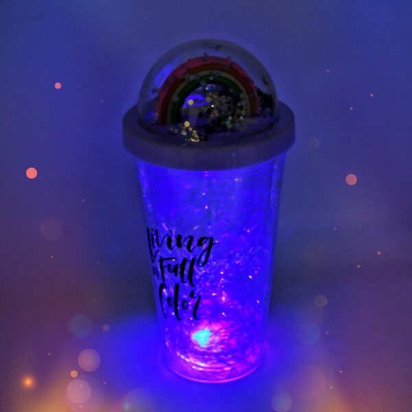 Sipper Bottle with Straw, LED Glow Light  for Kids/Tumbler with Straw/Vacuum Flask/Sipper Plastic Tumbler/Sipper Bottle with Straw (Pack of 1) - Image 5