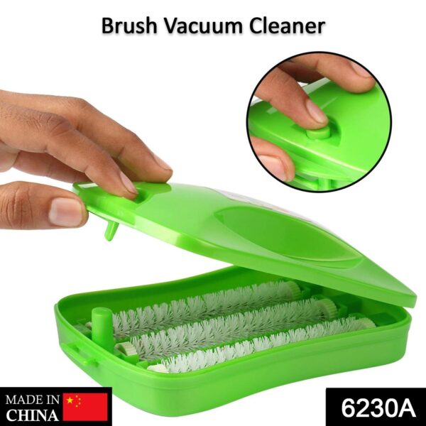 Plastic Handheld Carpet Roller Brush Cleaning with Dust Crumb Collector, Wet, and Dry Brush - Image 2