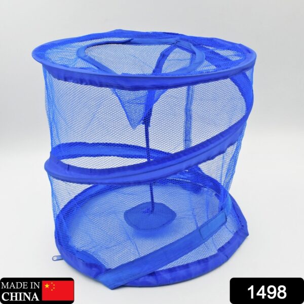 Mesh Popup Laundry Hamper, Foldable Portable Cylindrical Dirty Clothes Basket for Bedroom, Kids Room, College Dormitory and Travel - Image 2
