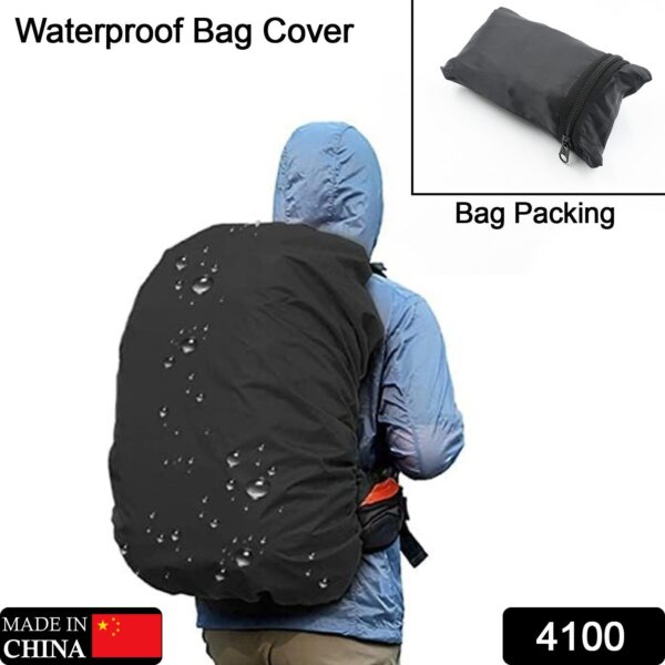 Heavy Waterproof Nylon Rain Cover/Dust Cover - Elastic Adjustable for Laptop Bags and Backpacks, School Bag Waterproof Cover, Dust Proof, Backpack, Laptop Bag Cover (1Pc) - Image 2