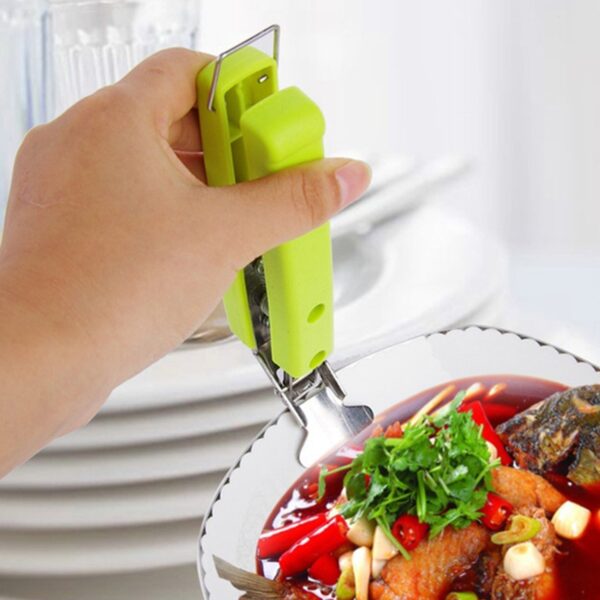 Stainless Steel Home Kitchen Anti-Scald Plate Take Bowl Dish Pot Holder - Image 7