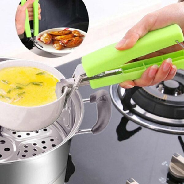 Stainless Steel Home Kitchen Anti-Scald Plate Take Bowl Dish Pot Holder - Image 5