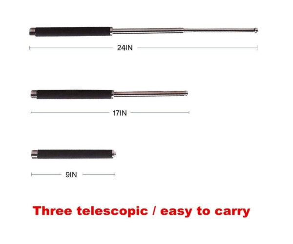 Multi-Function Collapsible Self Defense Stick Extended - Image 5