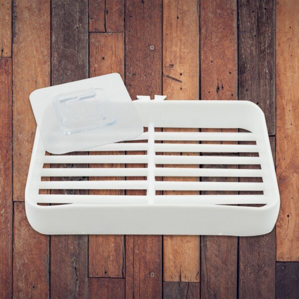 Bathroom & Kitchen Soap Holder: Self-Adhesive (Plastic Box) - Image 4