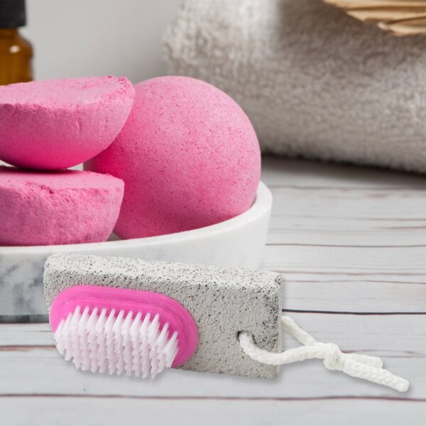 Hand and Foot Brush with pumice stone to Remove Dead Skin & Callus Stone Foot Scrubber Pedicure Brush For Dead Skin - Image 5