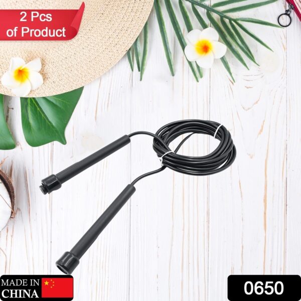 Speed Skipping Rope, Jump Rope With Pvc Handle, Sports Skipping Rope, Jump Rope for Weight Loss, Fitness, Sports, Exercise, Workout, For Men, Women, Boys & Girls 3mtr. - Image 2