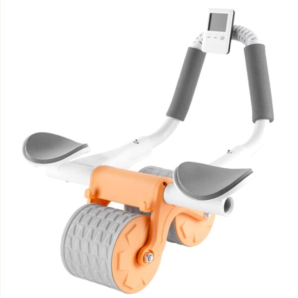 Automatic Rebound Abdominal Wheel, Ab Roller Wheel with Timer Elbow Support for Beginners, Exercise Double Wheel with Knee Mat Holder for Body Fitness Strength Training Home Gym - Image 4