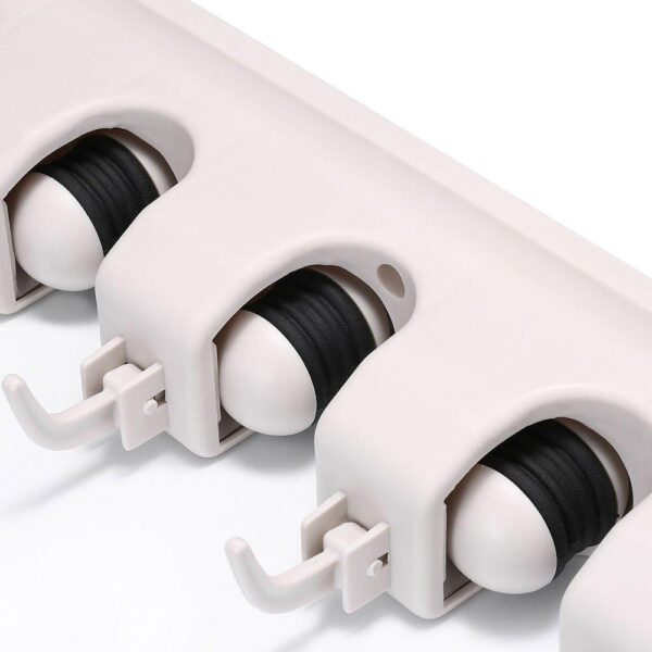 4 Layer Mop and Broom Holder, Garden Tool Organizer, Multipurpose Wall Mounted - Image 4