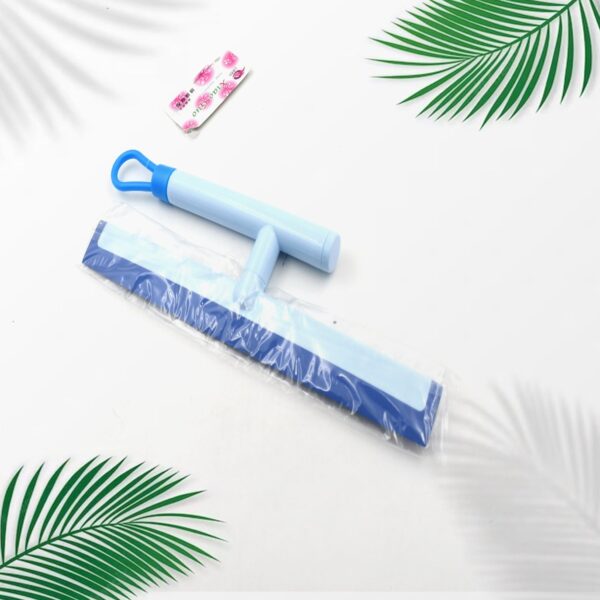 Glass Cleaning Wiper Window Cleaner, for Bathroom, Windows, and Car Glass, Window  Mirror Scraper Brush with Soft Rubber - Image 3