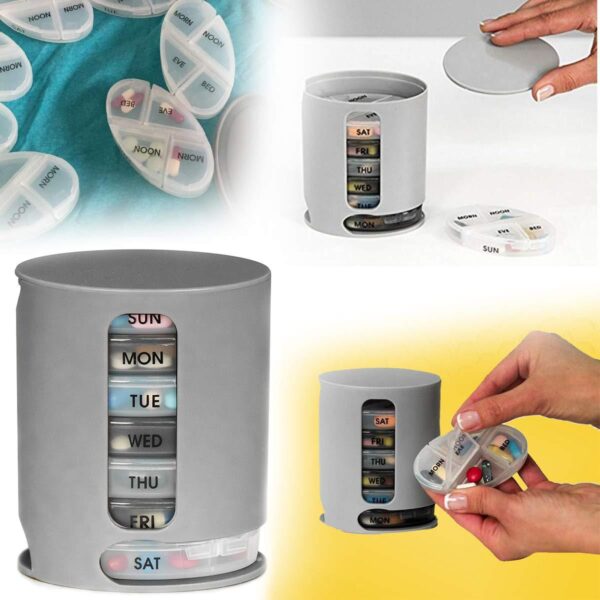 Pill Pro 7 Day Weekly Tablet Medicine Organizer Box - Image 3
