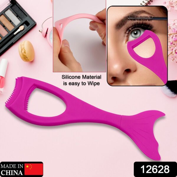 Multifunctional Easy To Clean Curved Silicone Eyeliner Stencils Wing Tips Quick Reusable for Makeup Tool for Beginners, Eyelashes Brush Curler Comb Eye Makeup Tool Female Supply (1 Pc) - Image 2
