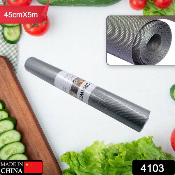 Multipurpose Anti-Slip Mat Liner Roll - 45cmx5m for Kitchen, Bathroom, Cabinet, Drawer, Shelf & Fridge - Image 2